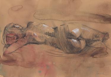 Original Abstract Erotic Mixed Media by Samira Yanushkova