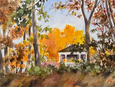 Original Impressionism Landscape Painting by Shelly Du