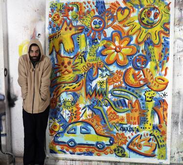 Original Expressionism Graffiti Paintings by Ángel Rivas