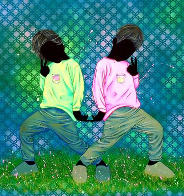 Original Symbolism Children Paintings by Aziseh Emmanuel