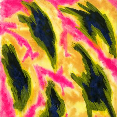 Original Abstract Aeroplane Painting by Filipp Luzin