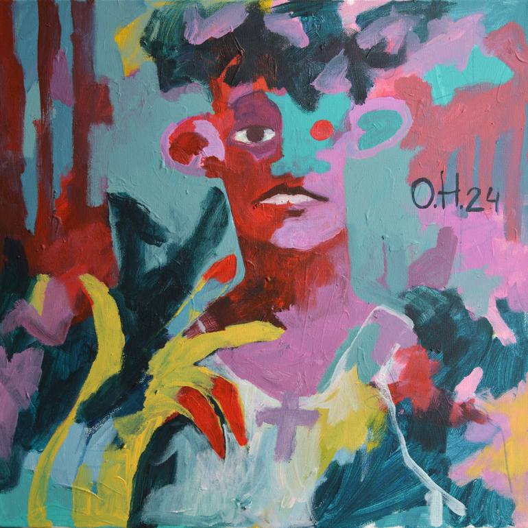 Original Bauhaus Abstract Paintings by Olena Hnatiuk