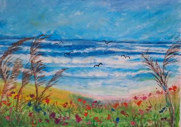 Original Abstract Expressionism Nature Painting by Laura B  Nelson