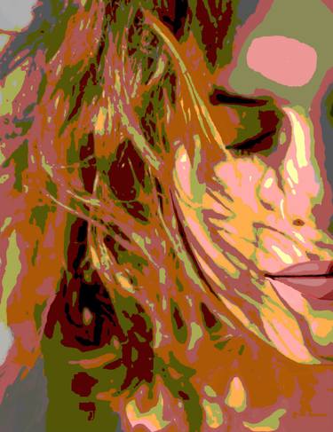 Original Abstract Expressionism Portrait Mixed Media by Wolf Thiele
