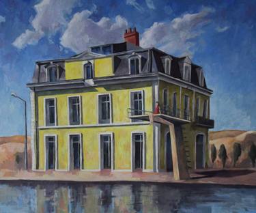 Original Figurative Architecture Painting by Charlie Breval