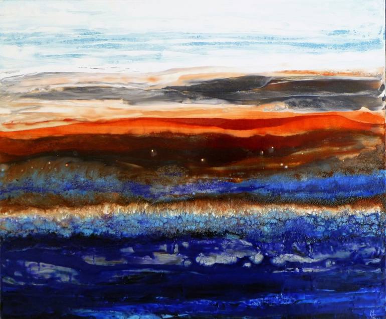 Original Abstract Expressionism Abstract Paintings by Martine Pernelle-Troillard