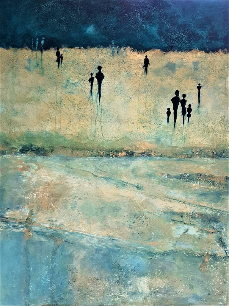 Original Abstract Expressionism People Paintings by Martine Pernelle-Troillard
