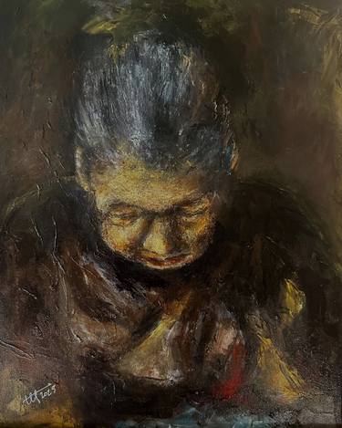 Original Expressionism Women Painting by Terry Orletsky