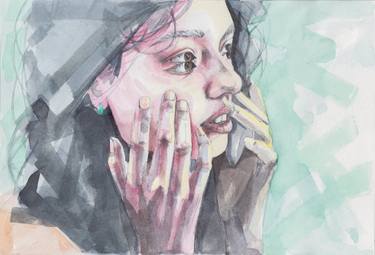 Original Illustration Portrait Paintings by Zoe Lunar
