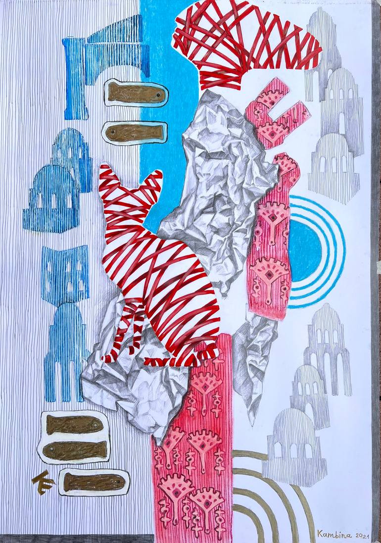 Print of Symbolism Women Mixed Media by Elena Kambina