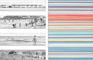 Original Abstract Beach Mixed Media by Susana Sancho Beltran