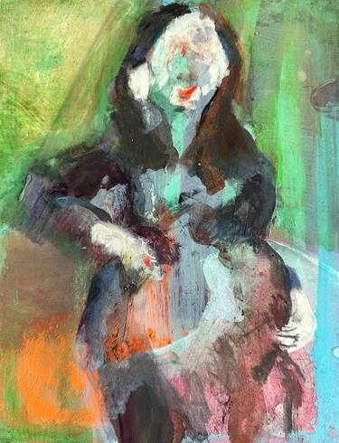 Original Abstract Expressionism Women Painting by Isabo Creations