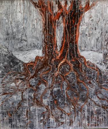 Original Expressionism Tree Paintings by Alla Ronikier