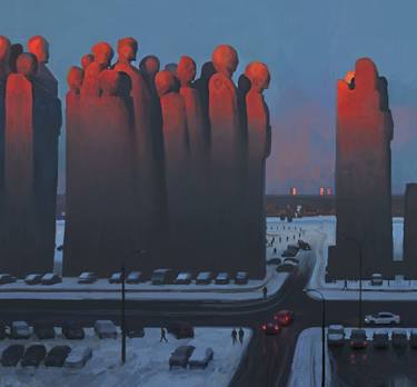 Original Realism Cities Mixed Media by Andrei Surnov