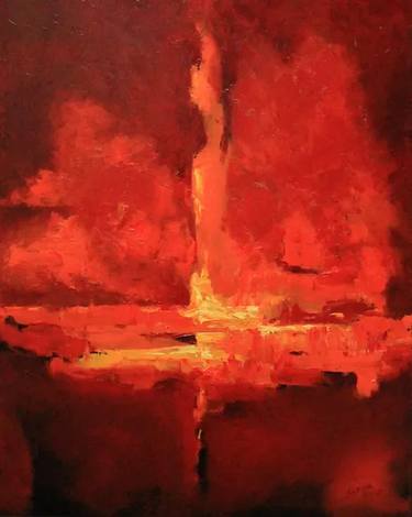 Original Abstract Painting by Zbigniew Skrzypek