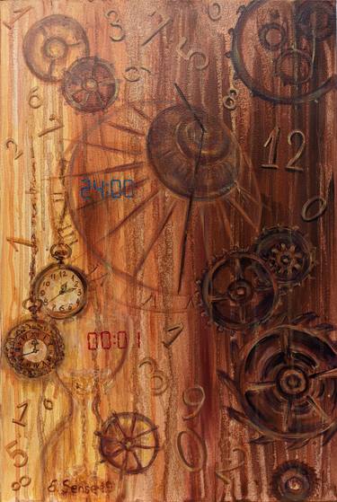Print of Abstract Expressionism Time Paintings by Lena Kolambet
