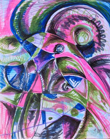Original Abstract Expressionism Abstract Painting by Gian Piero Mary Spinosi