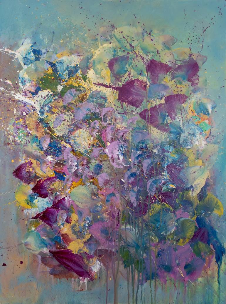 Print of Abstract Floral Paintings by Stefanie Kirby