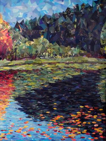 Original Figurative Landscape Collage by Laurence Hochin