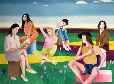 Original Figurative Women Paintings by Peter Vamosi - Vamosiart Group