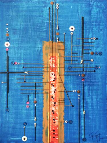 Original Abstract Cities Painting by Kofi Effah