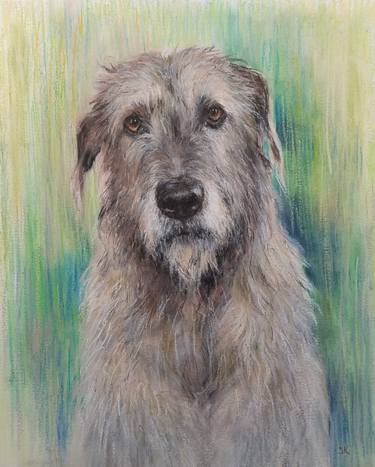 Original Realism Dogs Drawing by Irina Kryuchkova