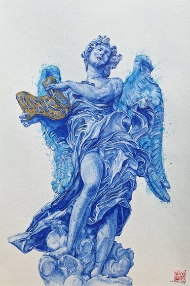 Original Figurative Religion Mixed Media by Edwin Darwin