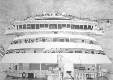 Original Fine Art Ship Drawings by Edwin Darwin
