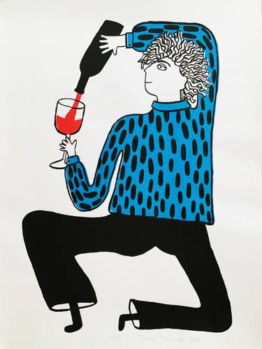 Original Illustration Food & Drink Printmaking by Oksana Fedshychyn