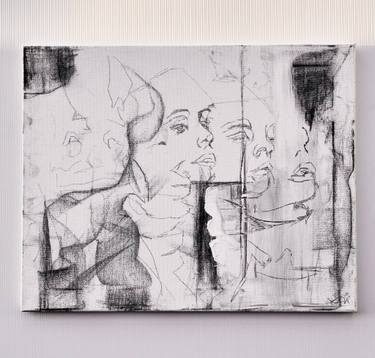 Original Abstract Women Drawing by Cat Ivory