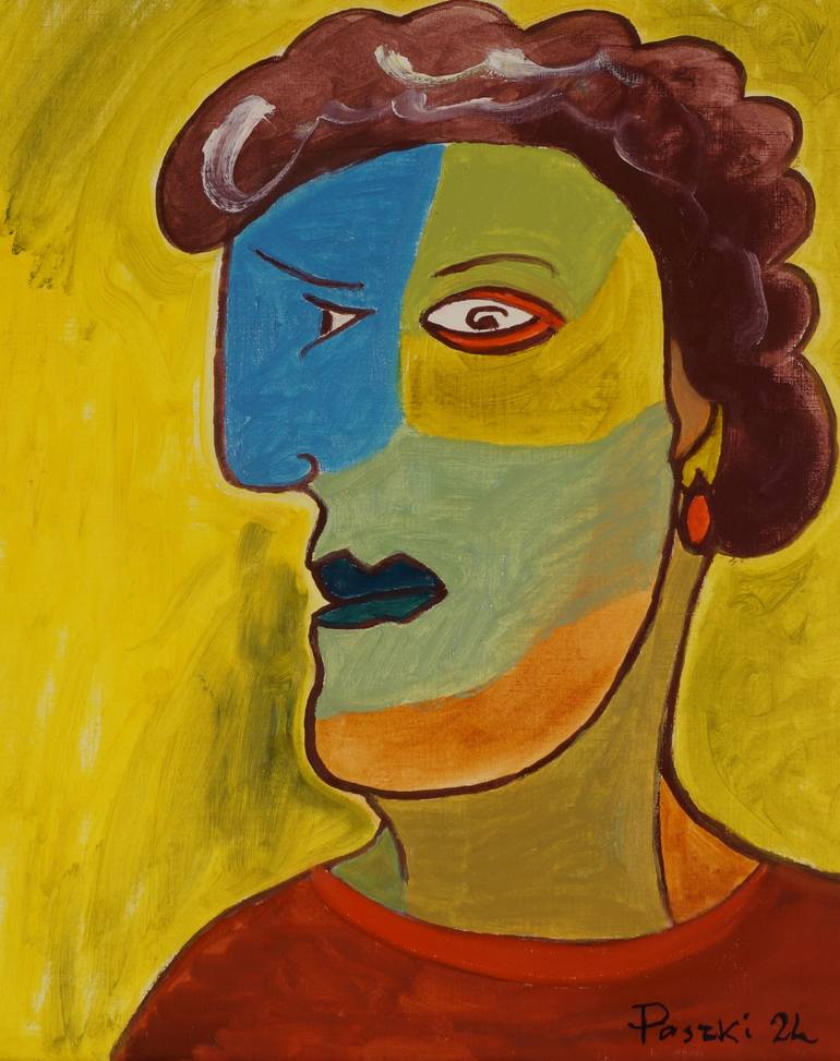 Print of Cubism People Paintings by Pierre Paszkowski