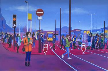 Original Contemporary Cities Painting by Paul Wilson