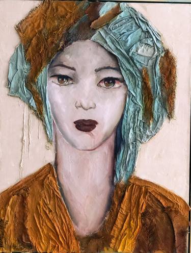 Original Art Deco Women Painting by Liliane Danino