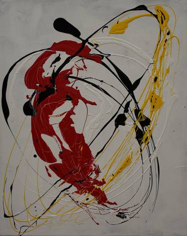 Original Abstract Expressionism Abstract Painting by Oksana Okhapkina