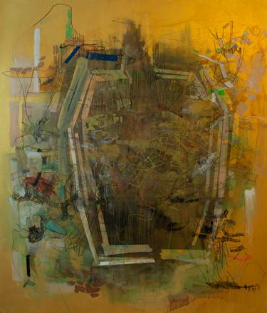 Original Abstract Expressionism Abstract Painting by Guigui Kohon