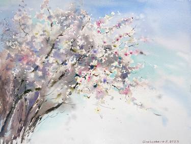 Original Expressionism Tree Paintings by Eugenia Gorbacheva