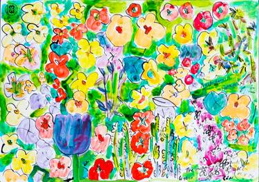 Original Contemporary Garden Painting by Kirstine Chaffey