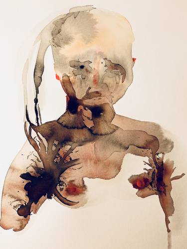 Original Expressionism Mortality Painting by Michelle De Villiers Pearce