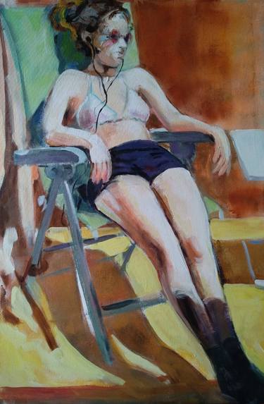 Original Figurative Portrait Paintings by Marina Del Pozo
