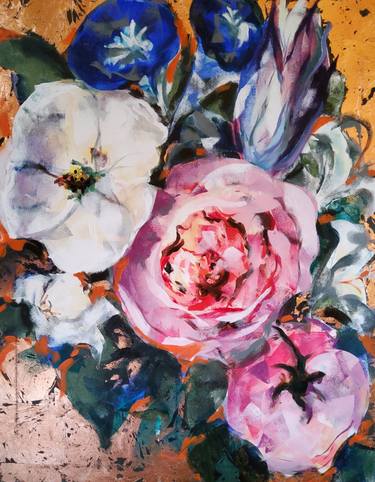 Original Figurative Floral Paintings by Marina Del Pozo