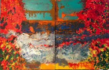 Original Abstract Fantasy Collage by Chitra Ramanathan