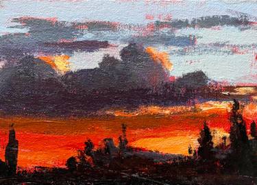 Original Abstract Landscape Painting by Mitisha Vakil
