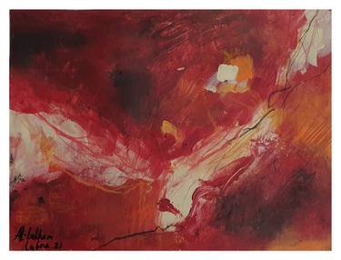 Original Abstract Expressionism Abstract Paintings by Lubna Al-Lahham