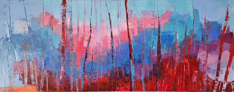 Original Abstract Expressionism Abstract Paintings by Lubna Al-Lahham