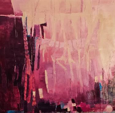Original Abstract Expressionism Abstract Paintings by Lubna Al-Lahham