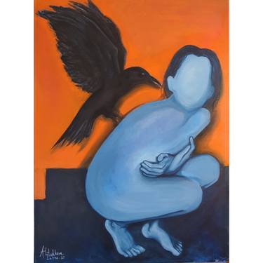 Original Abstract Expressionism Abstract Paintings by Lubna Al-Lahham