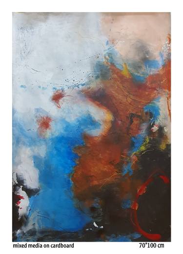 Original Abstract Expressionism Abstract Paintings by Lubna Al-Lahham