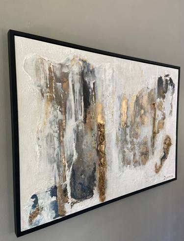 Original Black & White Abstract Mixed Media by Dyonne Kant