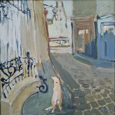 Original Impressionism Architecture Painting by Ilona Kosobuko