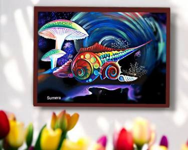 Original Abstract Fantasy Painting by Sumera Nadir